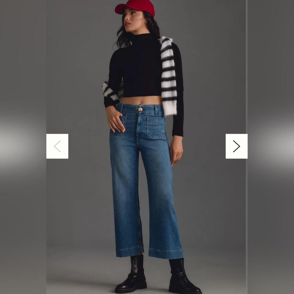 Maeve Anthropologie Colette High-rise Cropped Jeans. Size 28.